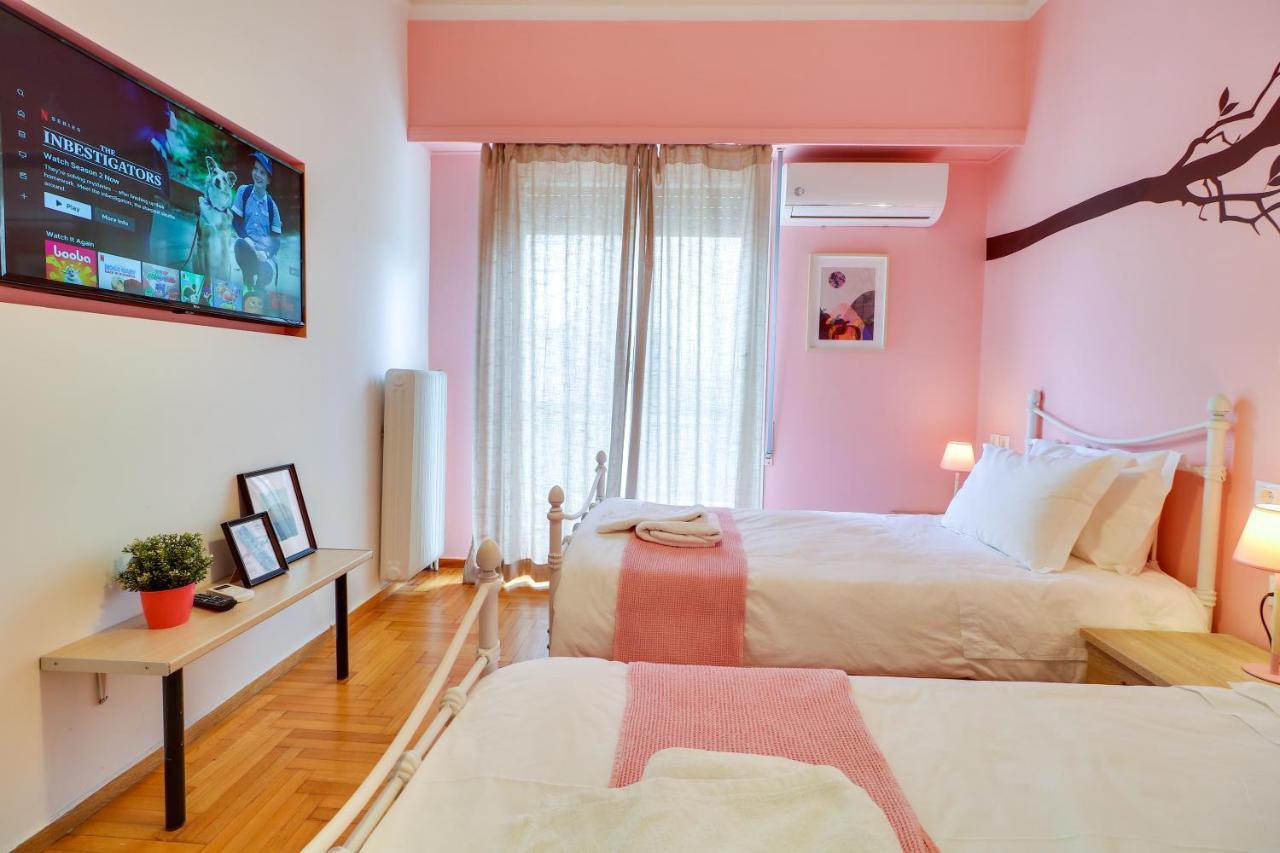 Spacious Central Flat☆3Min To Metro☆Ac|Netflix|Pc เอเธนส์ ภายนอก รูปภาพ